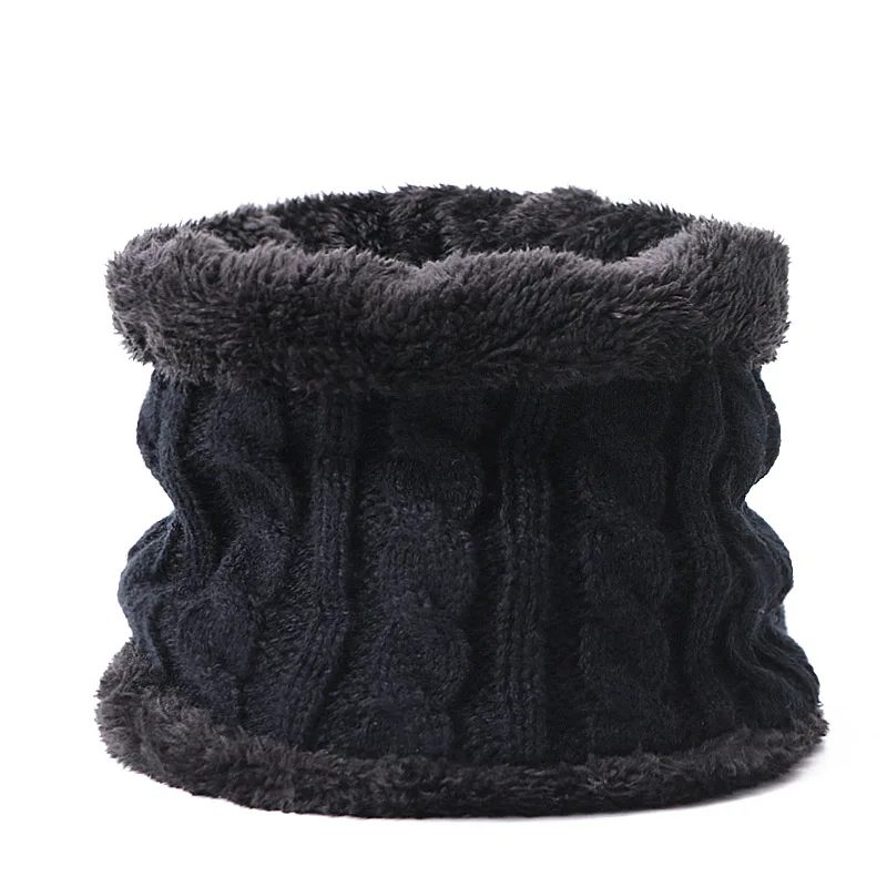 Y Шарф шапка набор детей Skullies Beanies помпон поддельные мяч для вязания Осень и зима теплый сплошной цвет белый Девушка Открытый - Цвет: Y