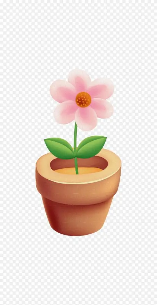 花盆透明和半透明动画