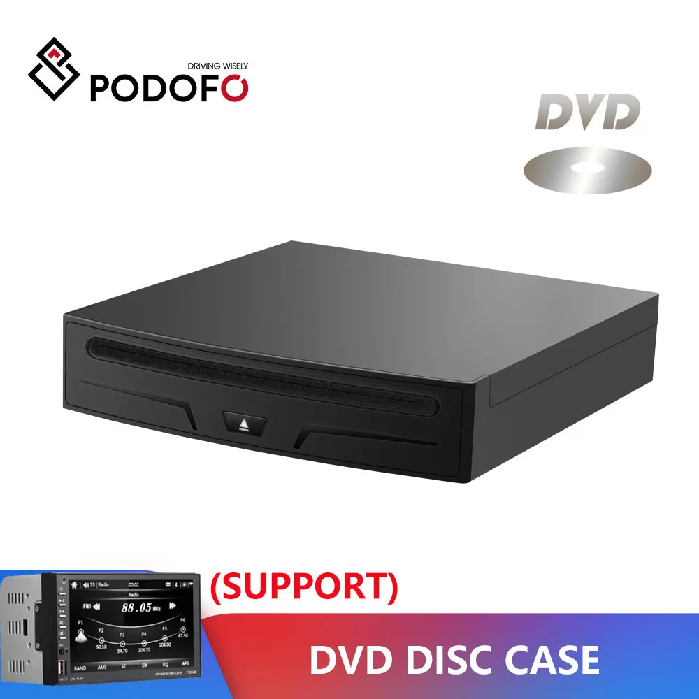 Podofo DVD диск чехол для автомобиля Радио мультимедийный плеер