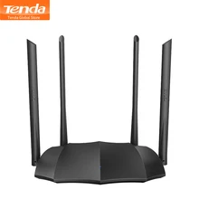 Tenda AC8 гигабитный двухдиапазонный беспроводной маршрутизатор AC1200 Wifi ретранслятор с 4* 6dBi антеннами с высоким коэффициентом усиления, многоязычная/Русская прошивка