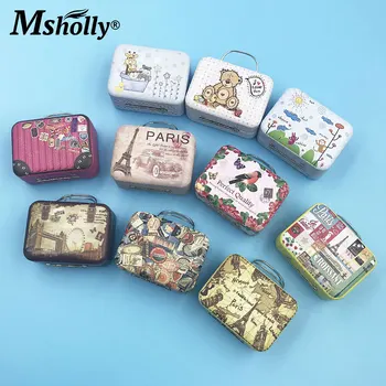 

Beauty 3D Eyelashes Wholesale 3D Mink Lashes Natural Small Steel Make UP Square Cases Mink eyelashe Boxes With Clear Tray