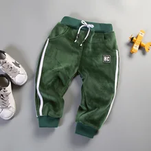 Новинка года; стильная плотная одежда для детей; сезон осень-зима; повседневные брюки из бархата; теплые брюки для малышей; Sub-a-Pie