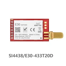 E30-433T20D 433mhz si4438 100mw transceptor sem fio de longa distância comunicador rádio consumo de baixa potência iot