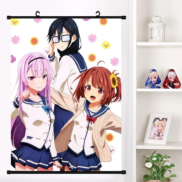 Oresuki Ore wo Suki Nano wa Omae Dake ka yo Kisaragi Hinata Anime manga  Poster solid wood hanging scroll with canvas painting - AliExpress