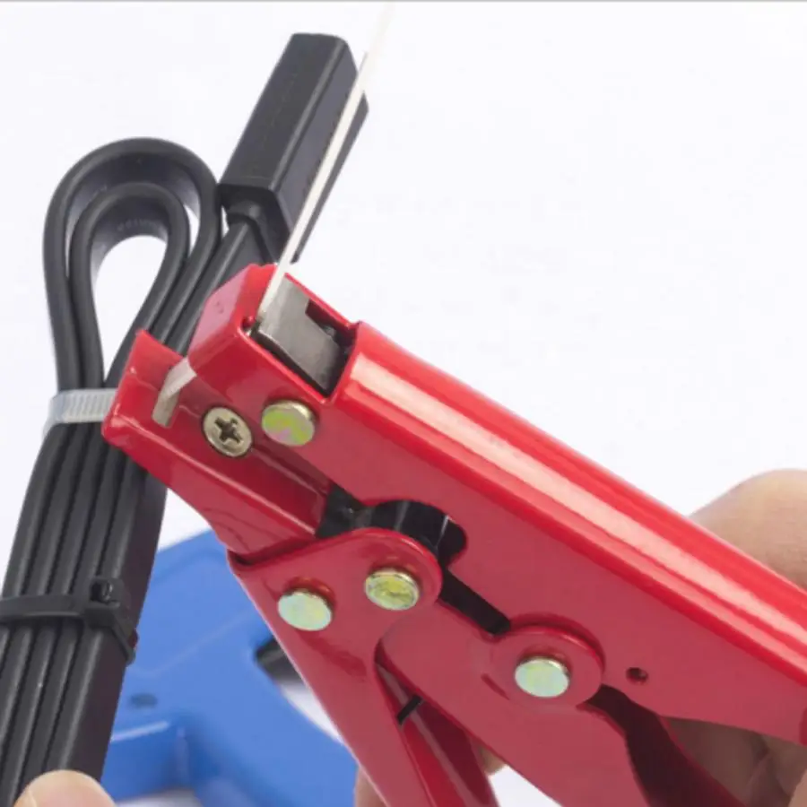 HS-519 Cable Tie Gun Portable Tensioning Cutting Tool Crimping Pliers for Nylon Plastic Cable Ties