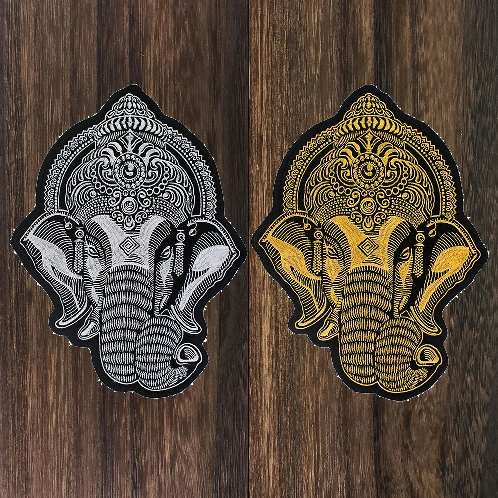 

1PC Delicate Embroidery Elephant Patch Iron On Patch for Clothes Jeans Backpack Decoration Gule on the Back Applique TH1779
