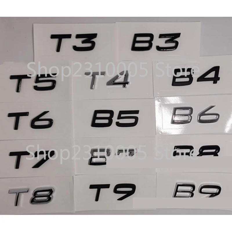 Автомобильный багажник с буквами и цифрами эмблема T3 T4 T5 T6 T7 T8 T9 B3 B4 B5 B6 B7 B8 B9 ABS