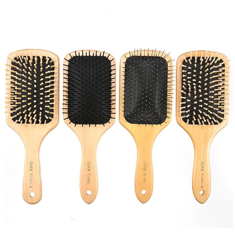Деревянная расческа, профессиональная здоровая весла, подушка для выпадения волос, Массажная щетка, расческа для волос, расческа для ухода за волосами, расческа для укладки