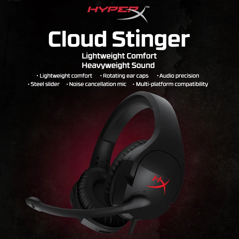 Игровая гарнитура HyperX Cloud Stinger вращается на 90 градусов для геймеров, которые ищут легкий комфорт