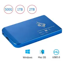 Портативный 2 ТБ 1 ТБ 500GB 2,5 дюймов USB 3,0 внешний жесткий диск HDD SATA III мобильный жесткий диск HD для настольного ПК компьютера ноутбука