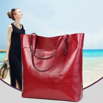 

Women New Fashion Large Capacity Concise Vintage Handbag Shipping Shoulder Classic Tote Casual Bag for Business Office Daily