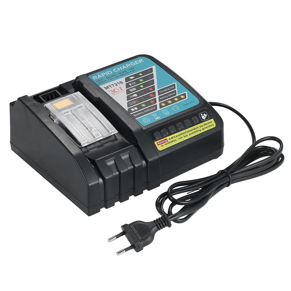 

6.5A Rapid Charger Replacement for Makita DC18RC DC18RA BL1830 BL1815 BL1840 BL1850 14.4V-18V Li-ion Battery