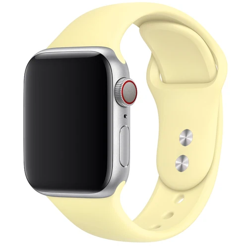 Mellow yellow B 49 Спортивный ремешок для Apple Watch ремешок 44 мм 40 4 3 iwatch ремешок 42 мм 38 мм силиконовый pulseira ремешок для часов Браслет Apple watch 5 ремешок 44 мм - Цвет ремешка: Mellow yellow B 49