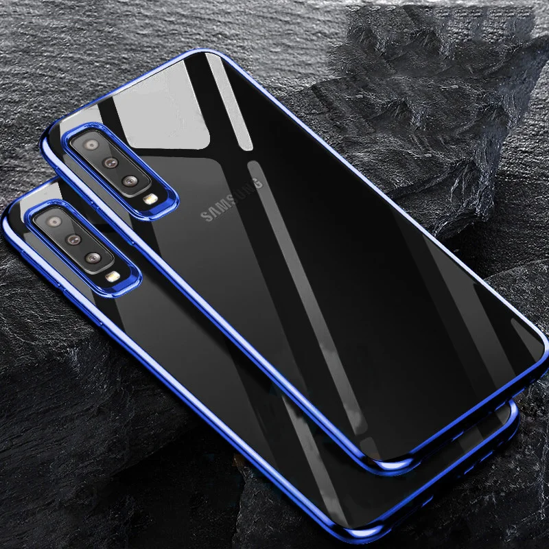 Цветной прозрачный ТПУ Мягкий силиконовый чехол для Samsung Galaxy S8 S9 S10 S10e Note 10 A6 A8 J4 J6