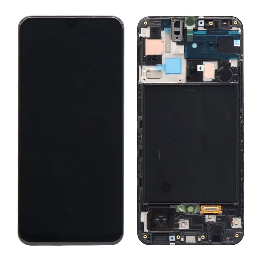 Black With Frame Для samsung galaxy A50 A505F/DS A505F A505FD A505A A505 ЖК-дисплей сенсорный экран в сборе с рамкой для samsung a50 lcd - Цвет: Black With Frame