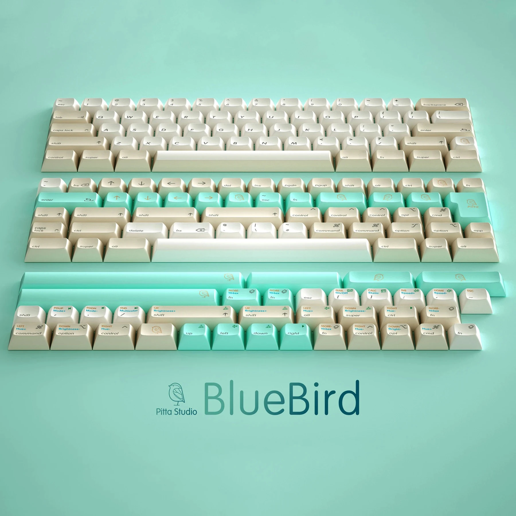 キーキャッ┼ PBTfans WOB Simple Base キーキャップ 自作キーボード