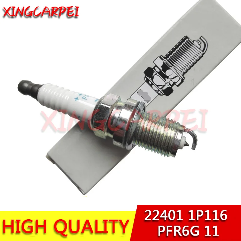 6 шт./лот 22401-1P116 PFR6G-11 иридиевая Свеча зажигания для Nissan Maxima Sentra Infiniti G20 I30 Q45 22401 1P116 PFR6G 11