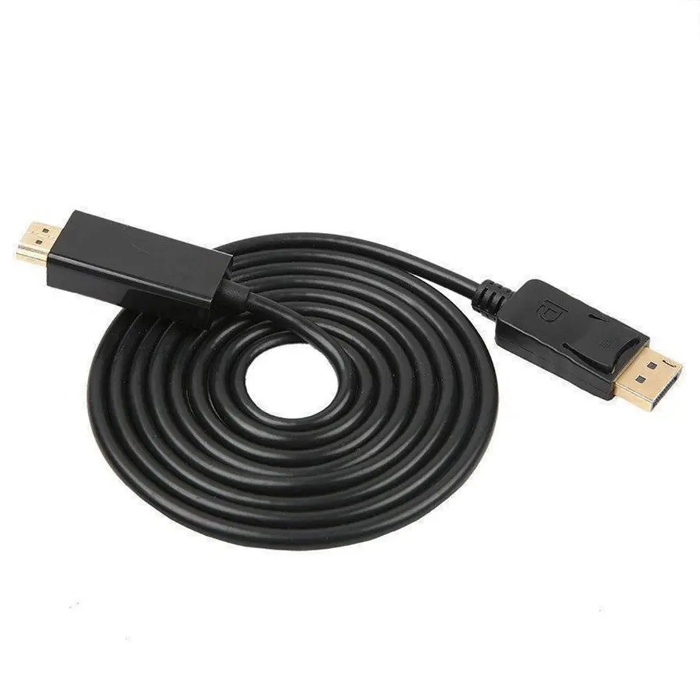 

New 1.8M display port Displayport Male DP to HDMI Male Cable Adapter Converter 4K Laptop PC Laptop HD TV Cable Converter