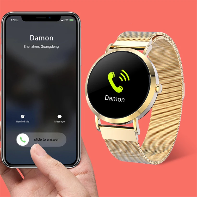 Женские Смарт-часы CV08C браслет Reloj кровяное давление монитор сердечного ритма фитнес-трекер спортивный браслет для Android iOS Lady
