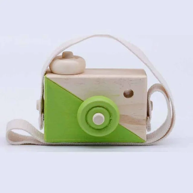 green Новые детские деревянные камеры игрушки Висячие камеры фотографии украшения детские развивающие игрушки на день рождения рождественские подарки - Цвет: green
