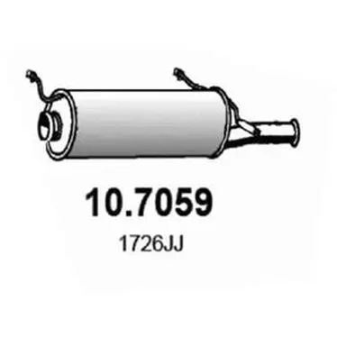 Глушитель выхлопных газов конечный ASSO 107059