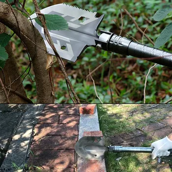 

Military Shovel 76cm Military Portable Folding Shovel Garden Tools Multifunction Stainless Steel Camping Outdoor Cleaning Tool 6