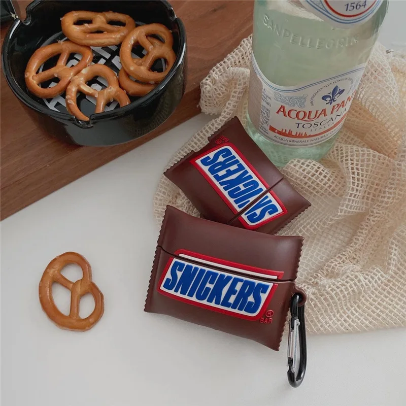 Creative 3D Peanut Chocolate Silicone Case for Airpods 1 2 Pro Protective Bluetooth Wireless Earphone Cover Accessories | Украшения и