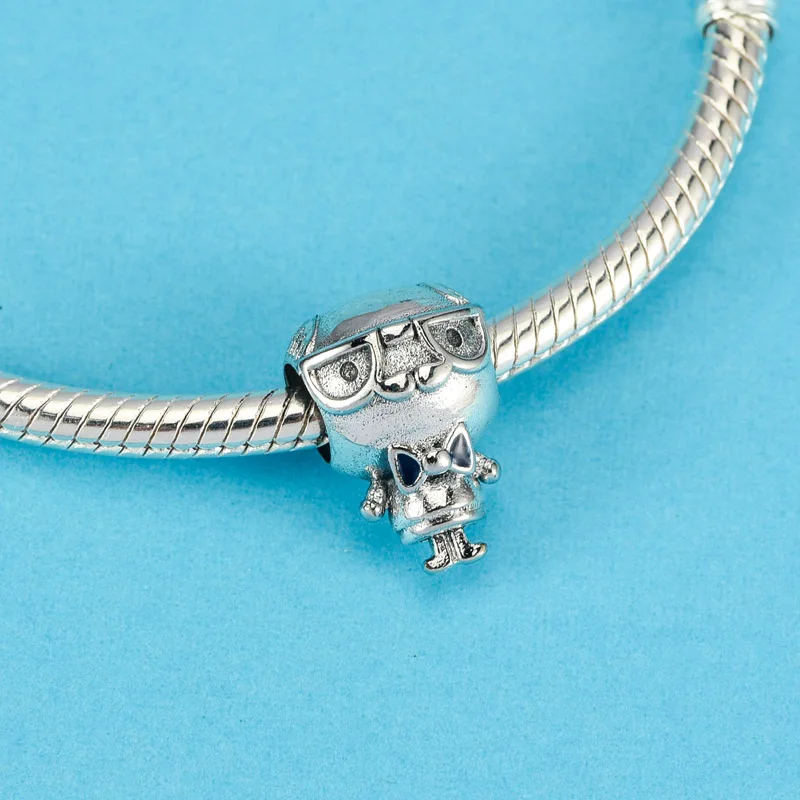 

New S925 Sterling Silver Minnie Mickey ELDERLY MAN CHARMs beads Fit Original Pandora Bracelet Bangles Jewelry making