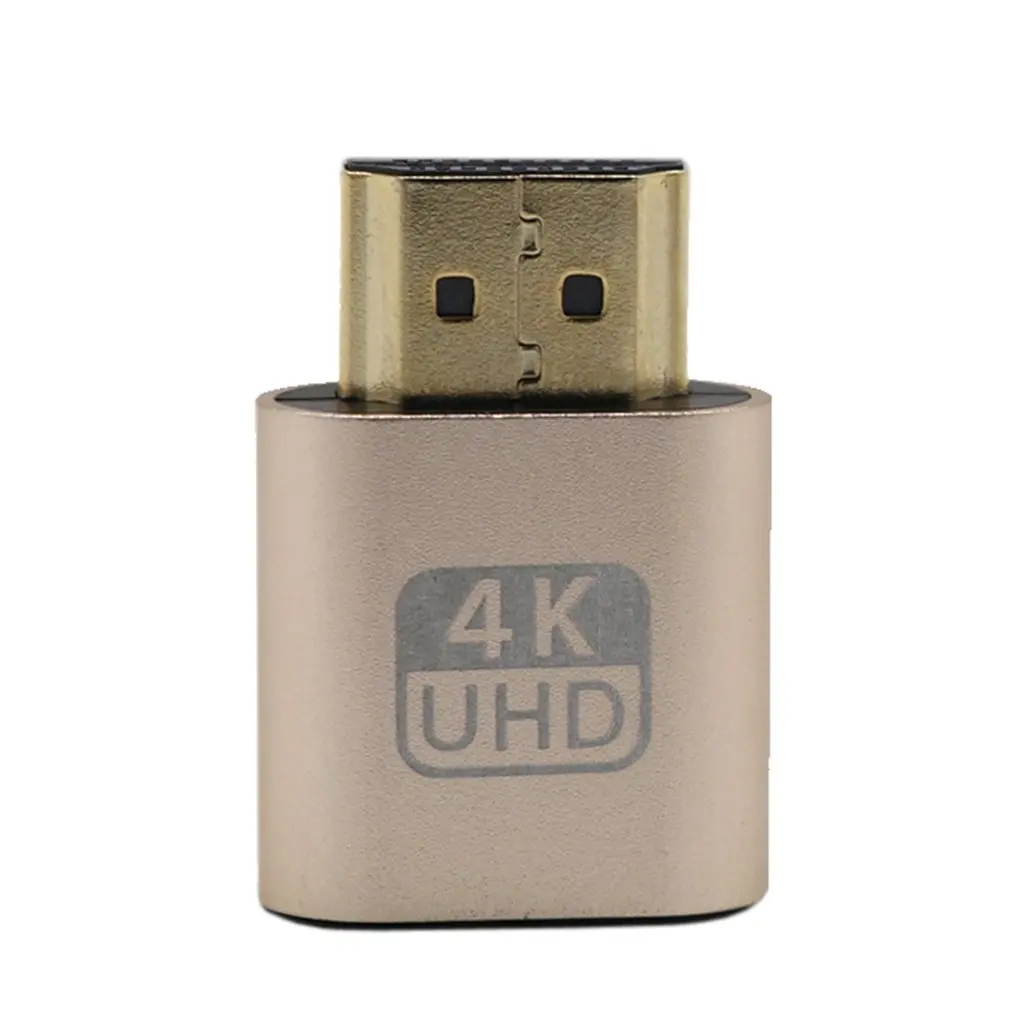 VGA HDMI Dummy Plug Virtual Display Emulator Adapter DDC Edid Support 1920x1080P For Video Card BTC Mining Miner