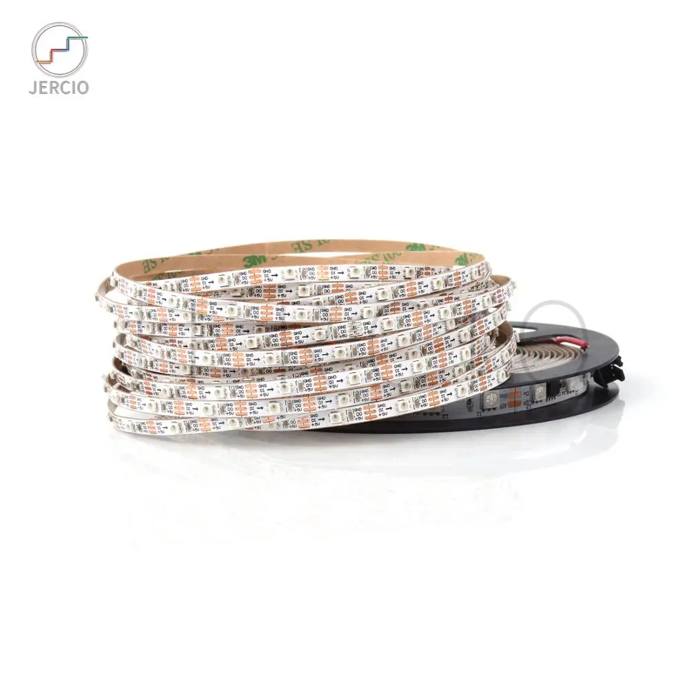 

Jercio XT1511-2427 Like ws2812b 1m/2m/5m 60/100/144leds/m 256 gray level programmable SMD2427 magic led pixels strip