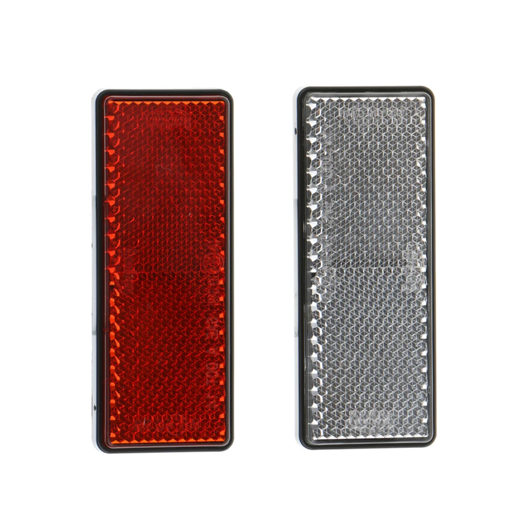 2PCS Car Tailer Sticker Reflector Motor Light Reflective Strip Red & White