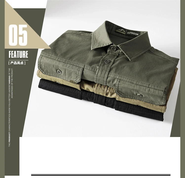 Мужская Повседневная летняя рубашка с коротким рукавом Camisa masculina армейские