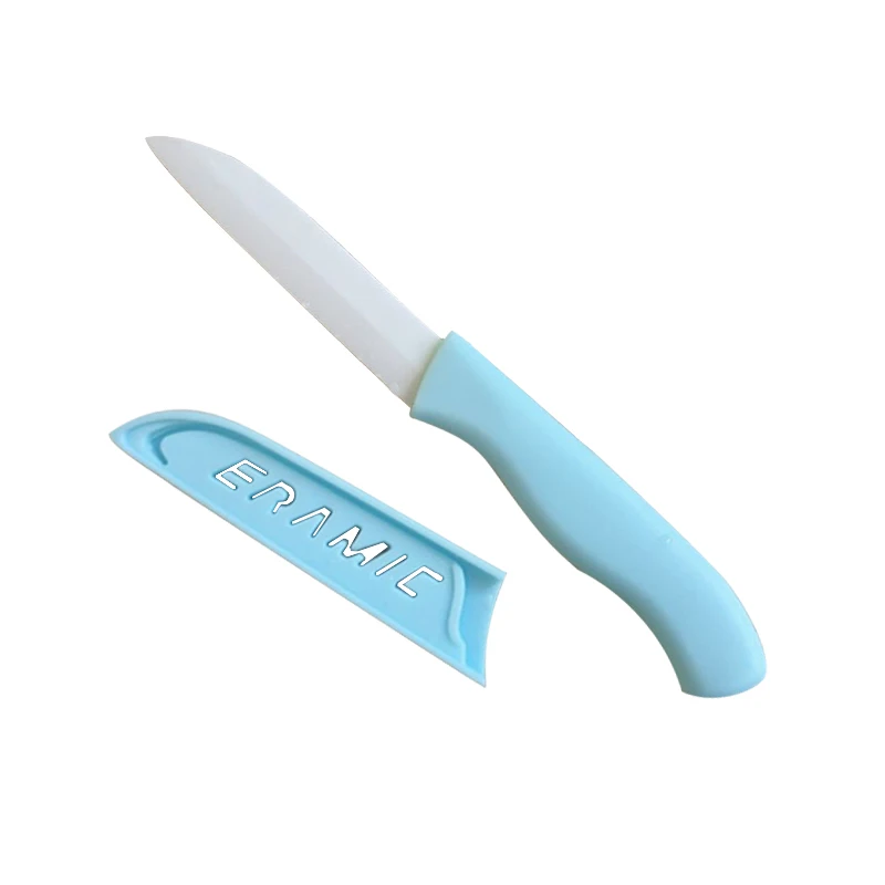 Sky Blue Керамические кухонные ножи, инструмент для приготовления пищи, керамический нож, кухонный нож для шеф-повара, нож для нарезки фруктов, ножи для очистки овощей, нескользящая ручка - Цвет: Sky Blue