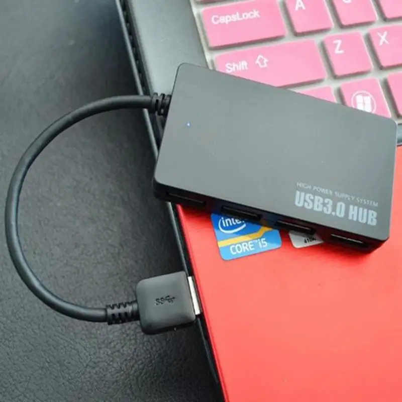4 порта usb-хаб Высокоскоростной USB 3,0 концентратор разветвитель расширительный концентратор Поддержка мини адаптер для ПК компьютер ноутбук Настольный Windows7/R7A7