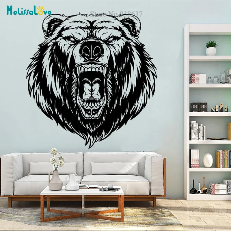 Злый медведь виниловая настенная наклейка чудовище Рор дикая сафари Спальня