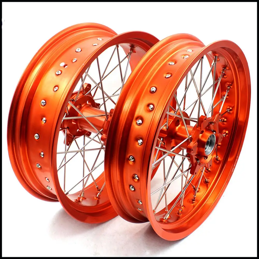 3 5/5 0 Supermoto спицевые колеса Supermotard комплект ободов для KTM SX SXF XC XCW EXC EXCF 125 150 200 250 300 350