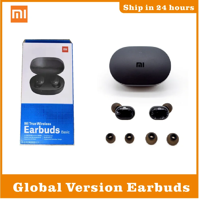 Предпродажные Xiaomi Redmi Airdots TWS Bluetooth наушники стерео бас BT 5,0 Eeadphones с микрофоном Handsfree Наушники управление AI - Цвет: Global Version