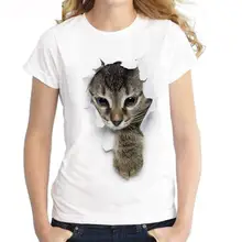 women 3D cute cat print T-shirt Tops Tee Summer Female T shirt Girls Short Sleeve T shirt For Women Clothing