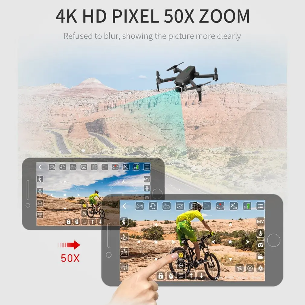 X1 gps двухрежимный Дрон с 4K HD двойной камерой 5G Wifi RC самолет оптическое позиционирование потока складной мини-Дрон