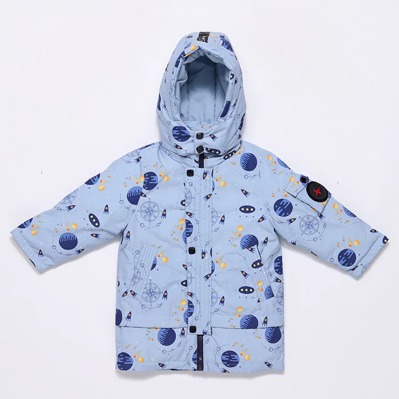 Light blue Bilemi/лучшее теплое тяжелое детское зимнее пальто - Цвет: Light blue