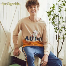 2020 New Crew Neck Long Sleeve Long Pants Cartoon Printing Homesuit Homeclothes Pijama Set Sleepwear Pajamas Mens Pyjamas Pj Set 2020 New Crew Neck Long Sleeve Long Pants Cartoon Printing Homesuit Homeclothes Pijama Set Sleepwear Pajamas Mens Pyjamas Pj Set