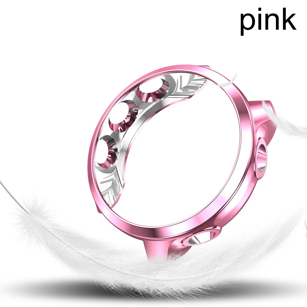 pink Мягкий чехол для часов из ТПУ, защитная крышка, защита экрана, ударопрочный корпус для часов Garmin Forerunner 245/245 M, умные аксессуары - Color: pink