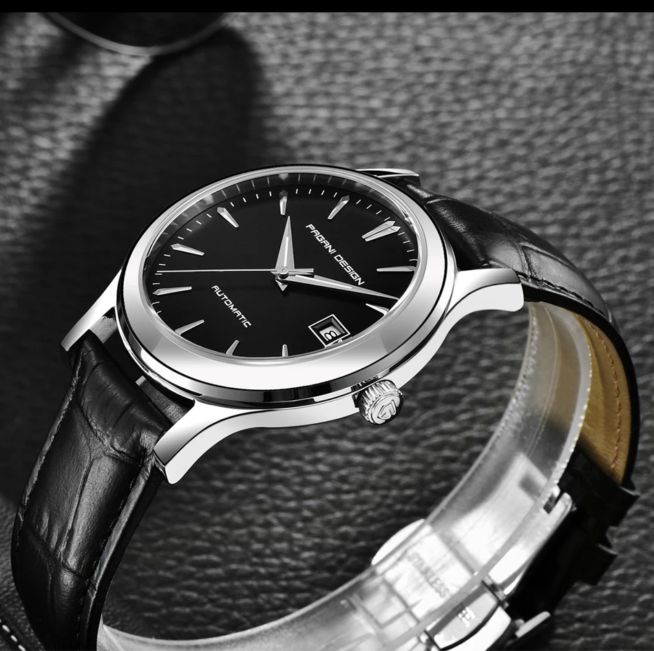 2021 New PAGANI DESIGN Luxury Men Mechanical Watches Business 100m Waterproof Clock Genuine Leather Automatic Watch Reloj Hombre