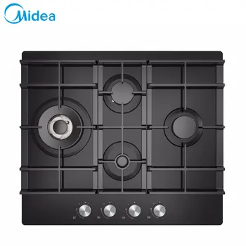

Midea Built-in Hobs MG697TGB Major Home Appliances Kitchen Household Appliance Black Intense Fire Mechanical Bulit-in Gas Hobs Four-cooker
