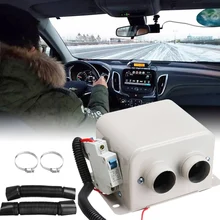Calentador Universal para coche, dispositivo de calefacción con ventilador eléctrico de 2 orificios, desempañador de parabrisas, 12V, 24V, 500W, 800W, para invierno