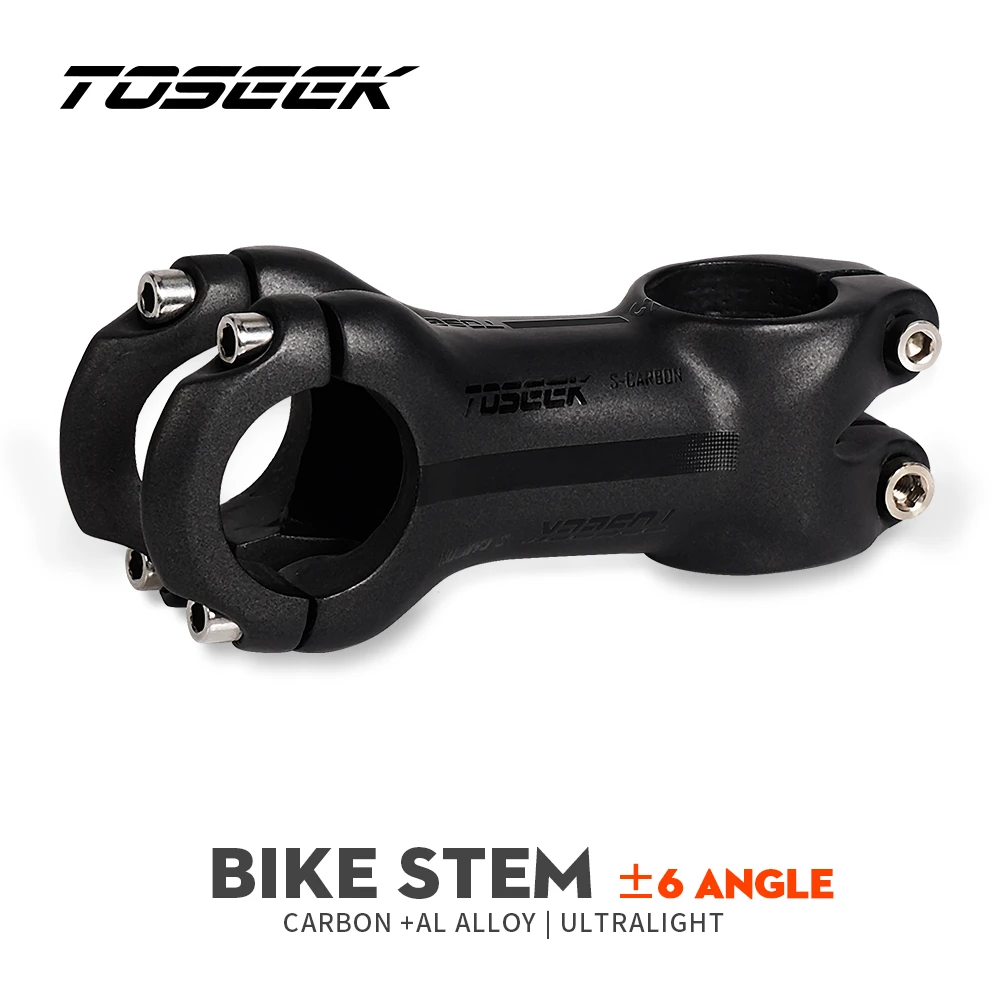 TOSEEK eje manillar de bicicleta de carretera, potencia de carbono, grados, piezas de bicicleta de montaña, 80mm, 90mm, 100mm, 110mm|Vástago de bicicleta| - AliExpress