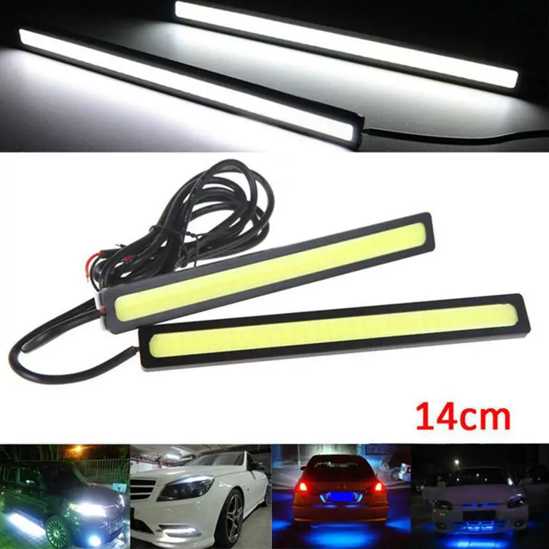 

2Pcs Car LED Daytime Running lights Ultra Bright DC 12V 17cm Waterproof Auto Car DRL COB Driving Fog lights DHO DRL
