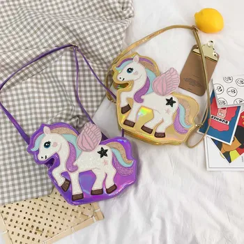 

1 PC Lovely Unicorn Shiny Sequins Shoulder Bag Women Girls Handbag Crossbody Messenger Bag Women Girls Fashion Purse Dropship