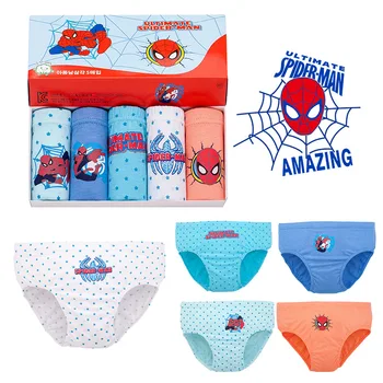 

1-14 Years Anime Spiderman Kids Boys Underwear Briefs High Quality Solid Color Cotton Children Underwear Boxers Boys Panties
