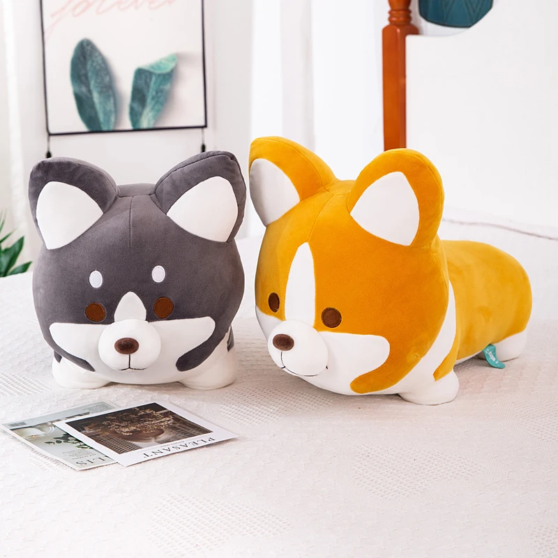 Очень милая плюшевая игрушка коргис набивная желтая короткая Подушка с